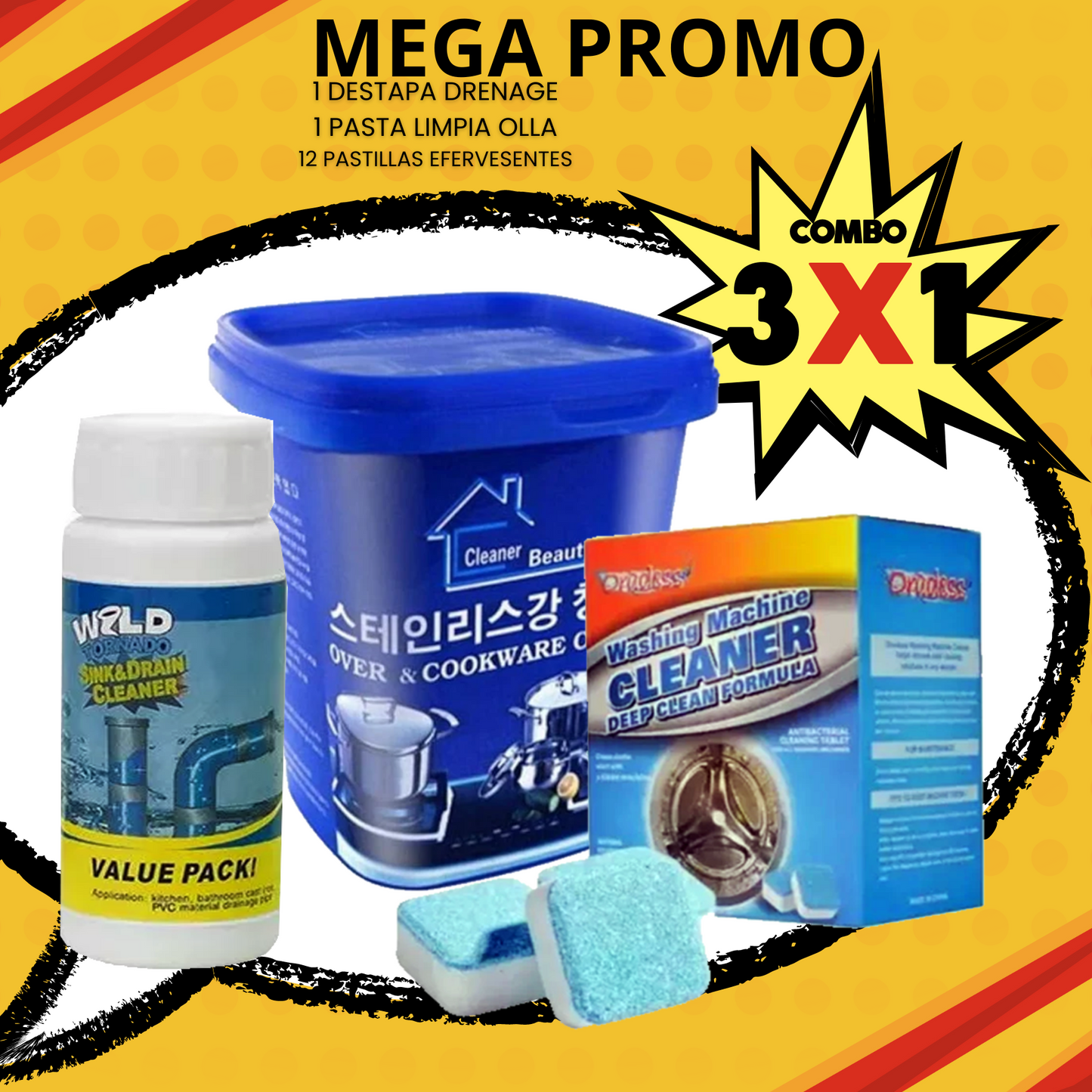 ⭐ Pack 3 en 1 Limpiadores De Hogar! Oferta Octubre ✅