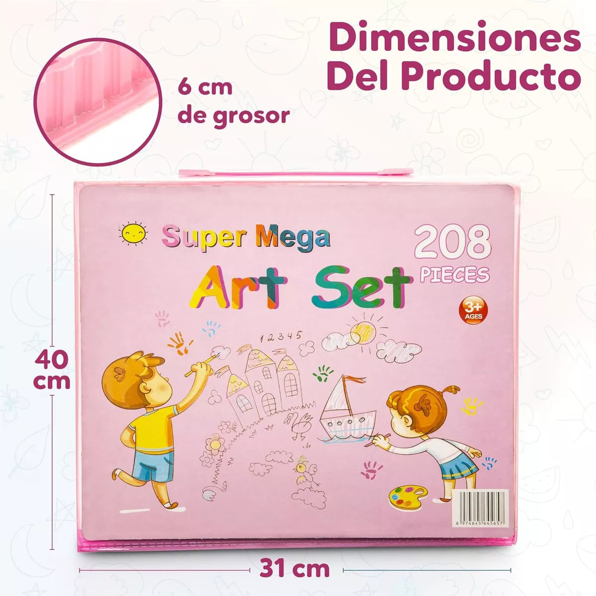 ColorKids™- Maletín de Arte con 208 piezas 🌈🎨