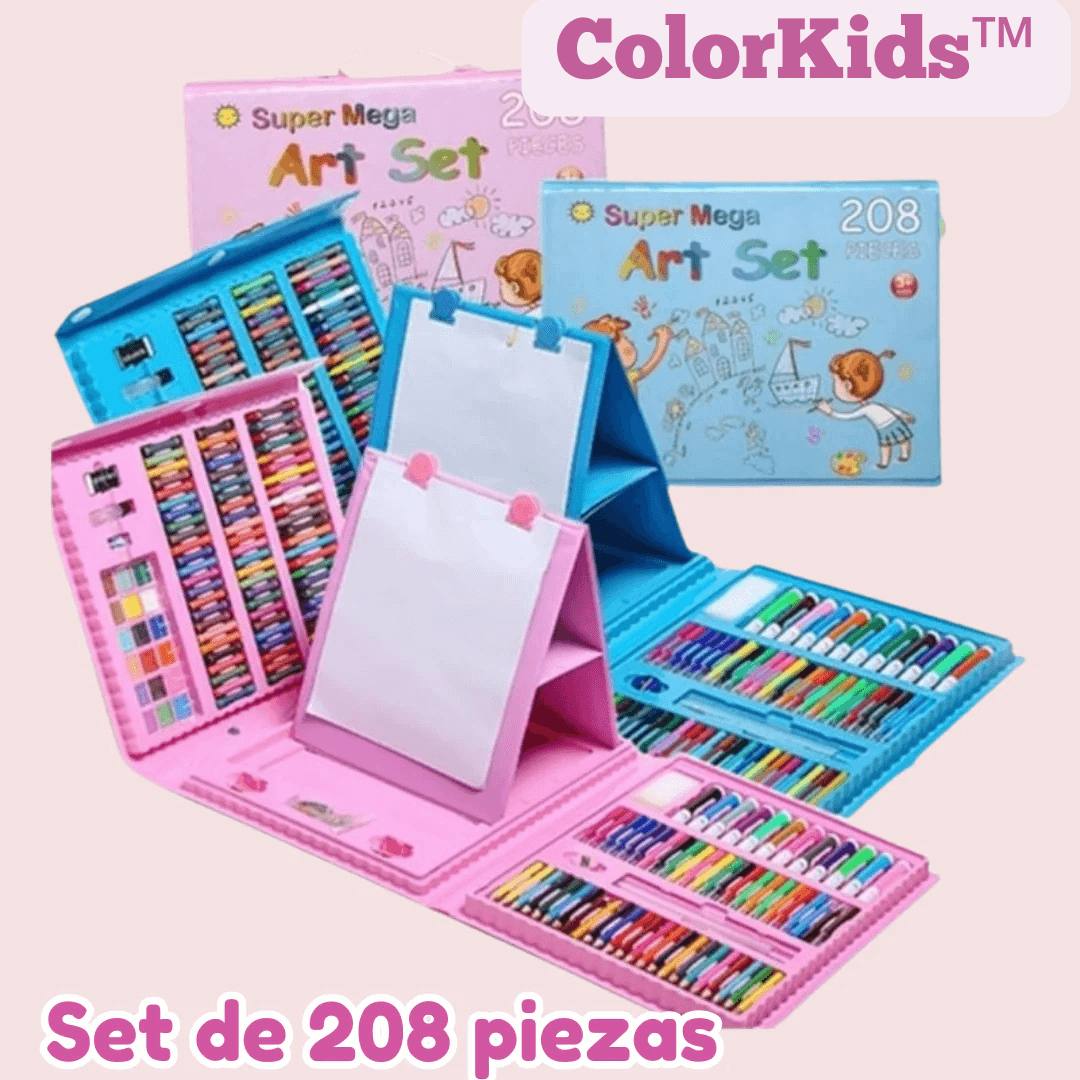 ColorKids™- Maletín de Arte con 208 piezas 🌈🎨