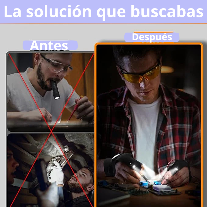 LightMax™ - Guante Led Recargable (Incluye 1 Guante - Mano Derecha)