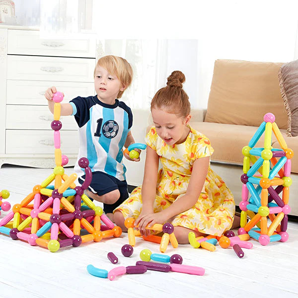 PlayBlocks™ - Juego de Bloques Magnéticos Montessori 42 piezas grandes