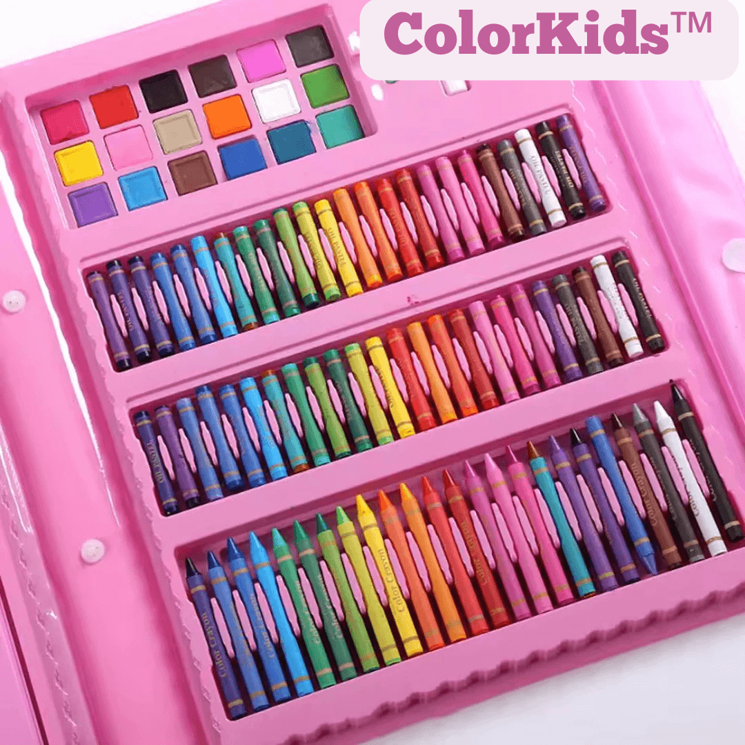 ColorKids™- Maletín de Arte con 208 piezas 🌈🎨